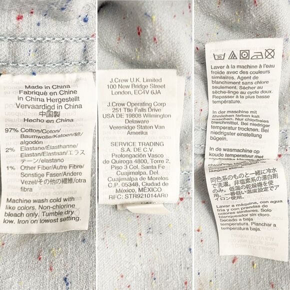 Madewell Slim Emmett Wide-Leg Crop Pants in Light Wash Chambray Speckle Size 31 - Picture 14 of 15